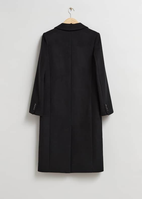 Single-Breasted Wool Coat