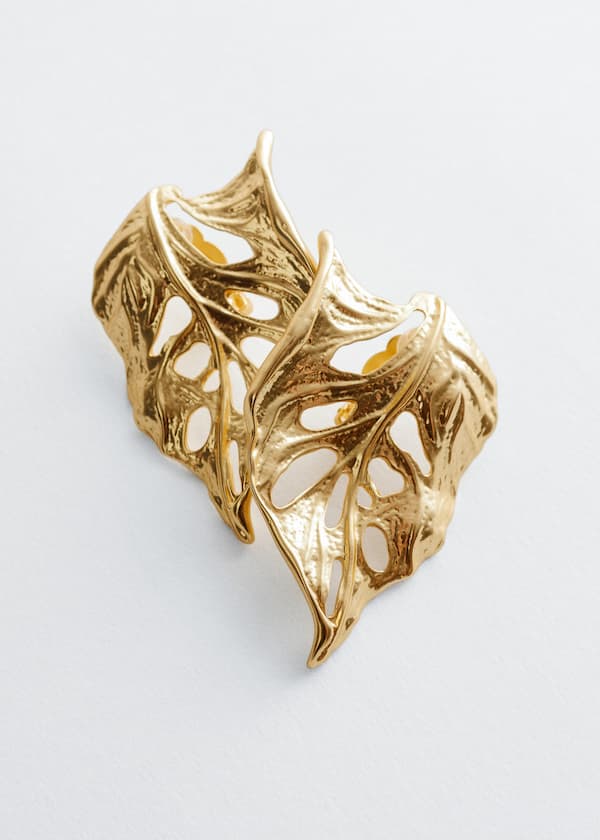 Oversized Leaf Clip Earrings