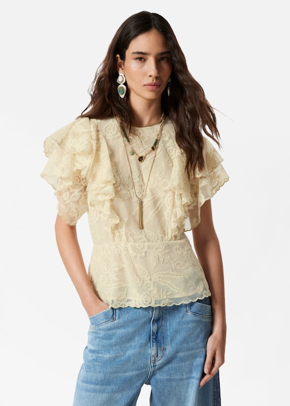 Ruffle Lace Blouse