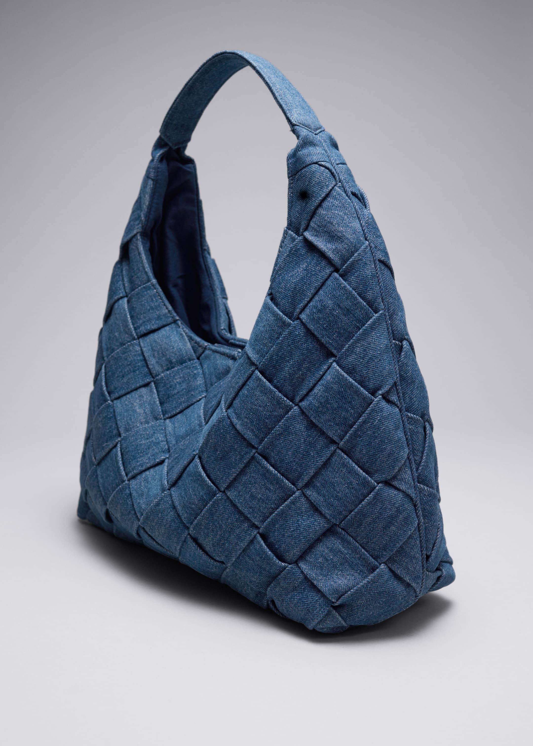 Braided Denim Tote - Blue - Still Life