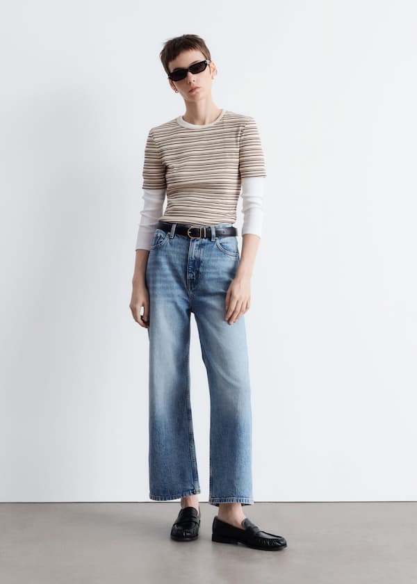 Cropped Wide-Leg Jeans