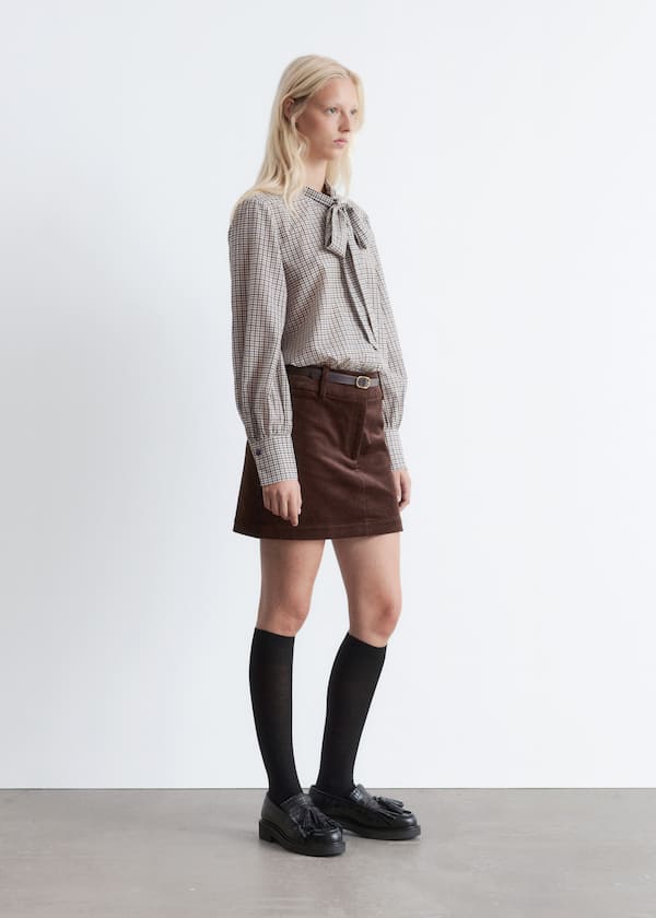 Silk-Blend Bow-Detail Blouse