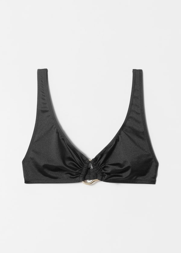 Buckle-Detail Triangle Bikini Top