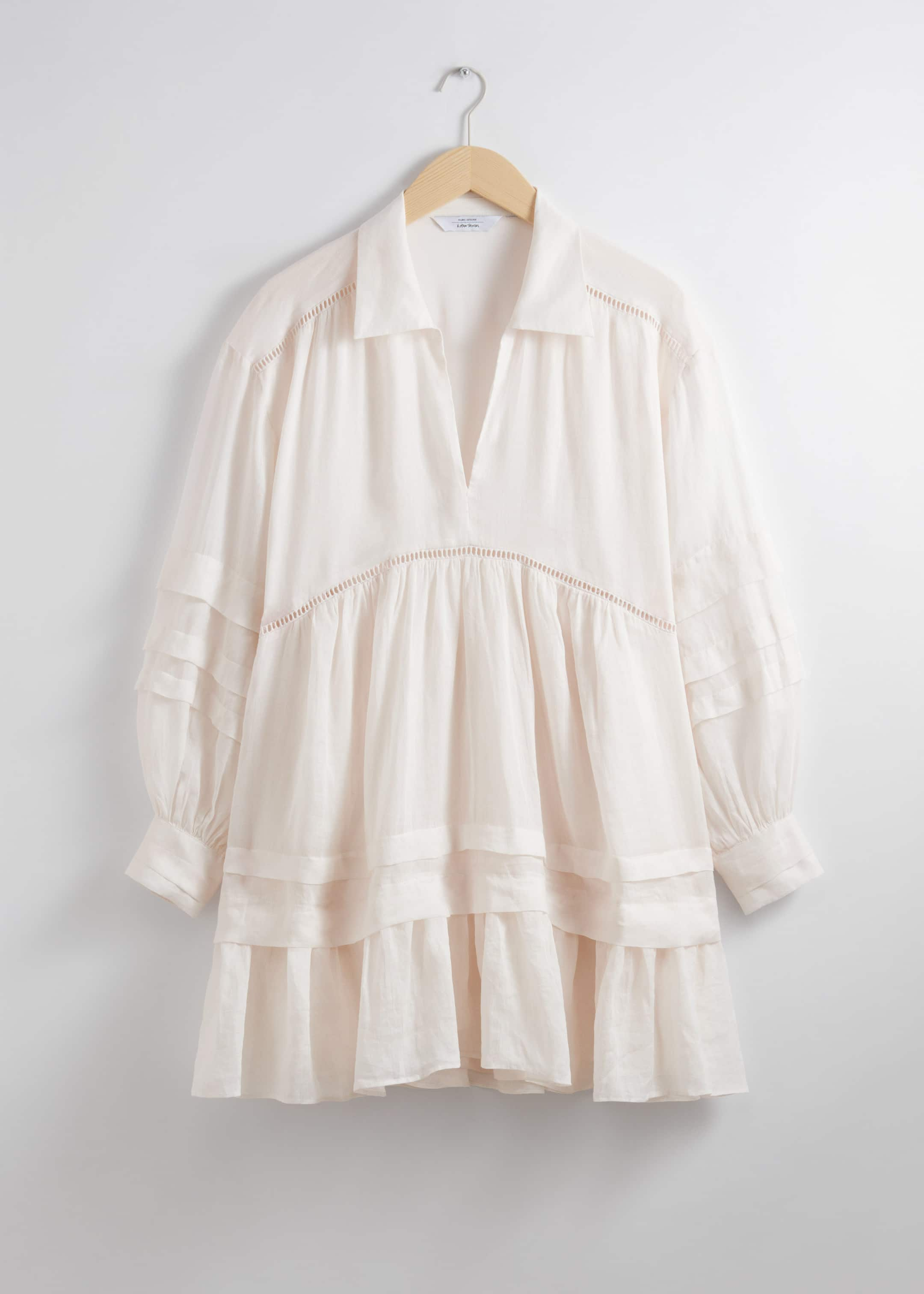 Relaxed Collared Mini Dress - Cream - Still Life