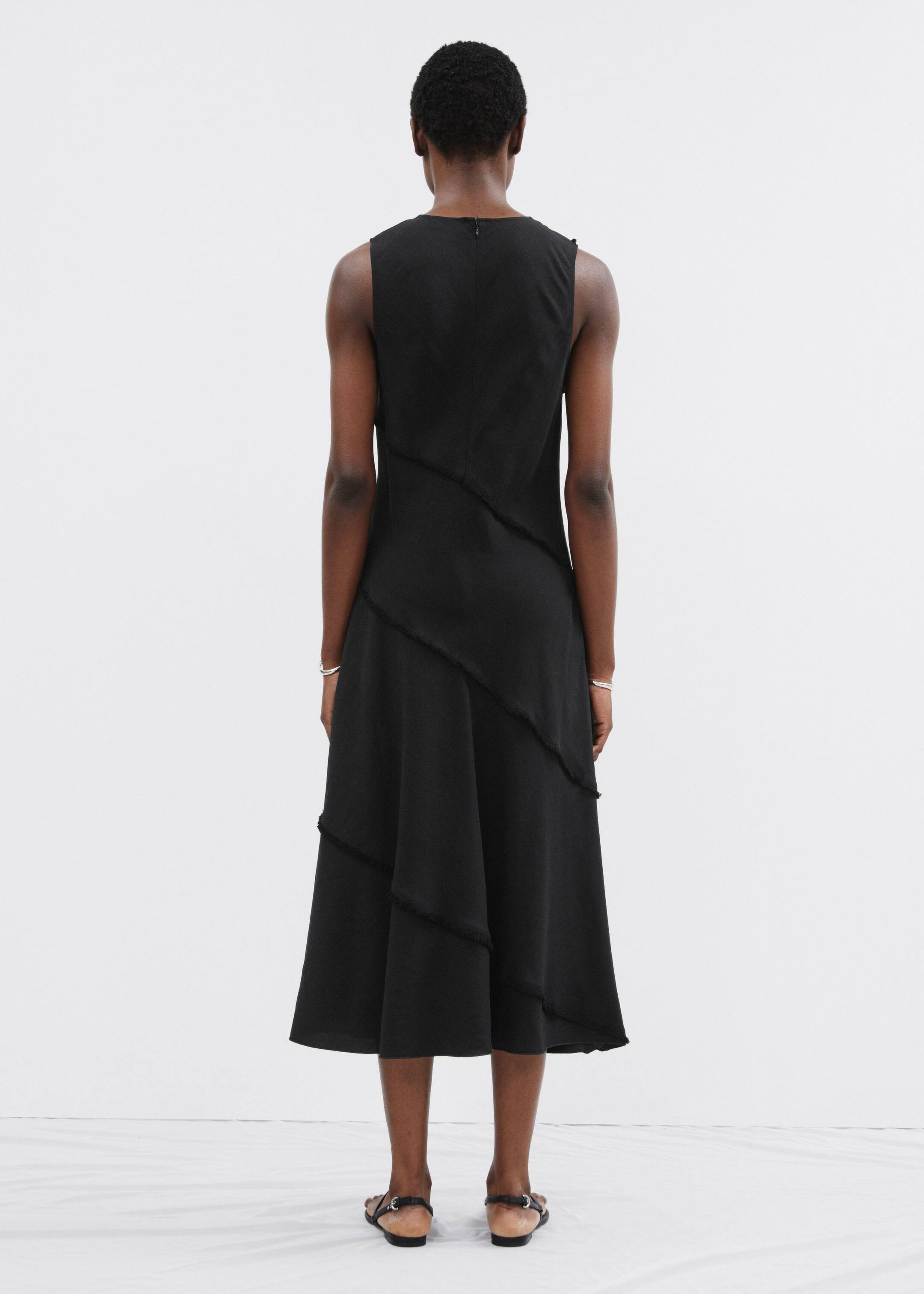 Sleeveless A-Line Midi Dress - Black - Lookbook