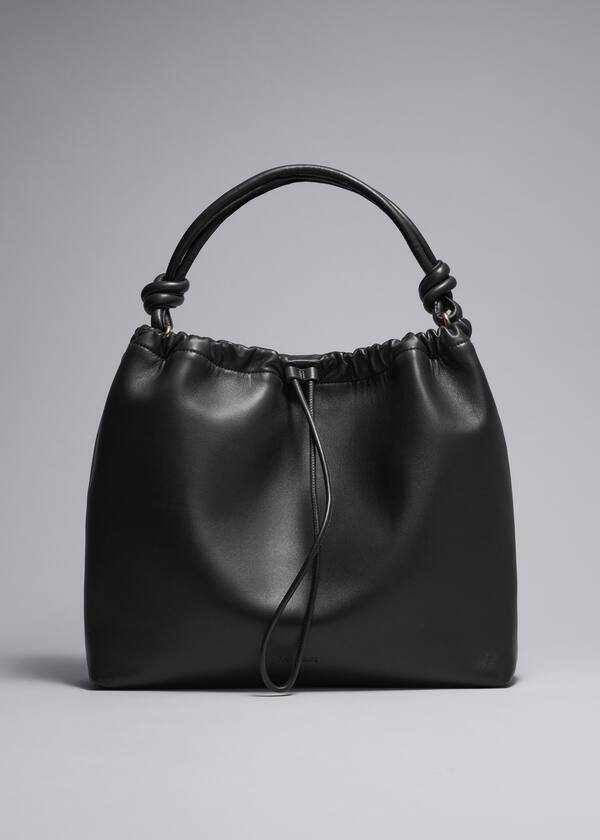 Knotted Leather Tote Bag