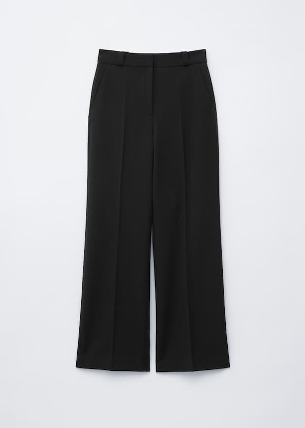 Wide Press-Crease Trousers