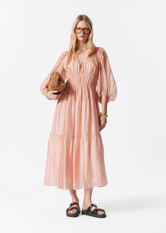 Tiered Midi Dress