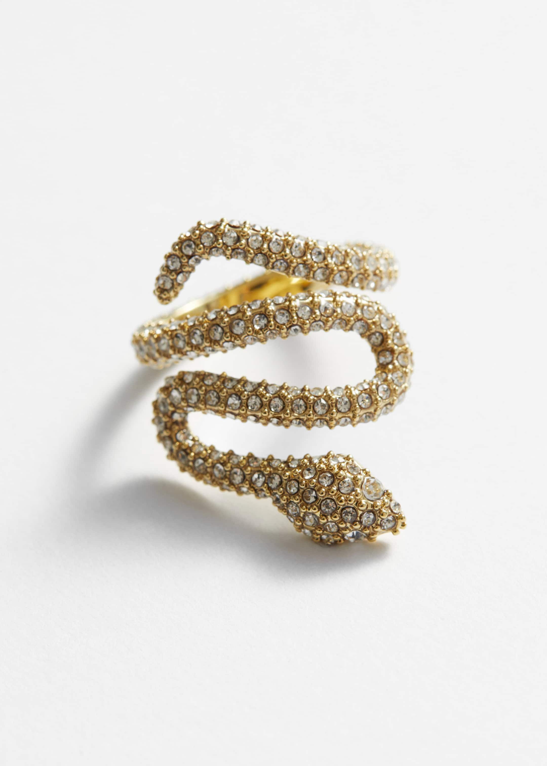 Bague serpent ornée de strass