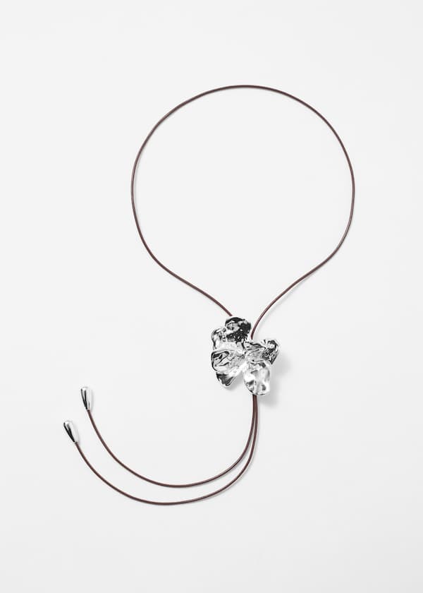 Flower Bolo Tie Necklace