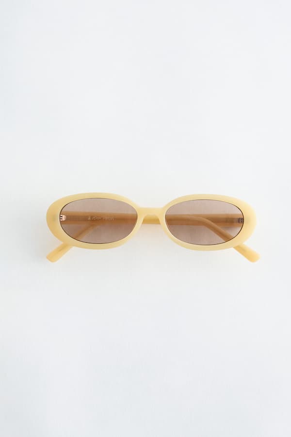 Slim Oval-Frame Sunglasses