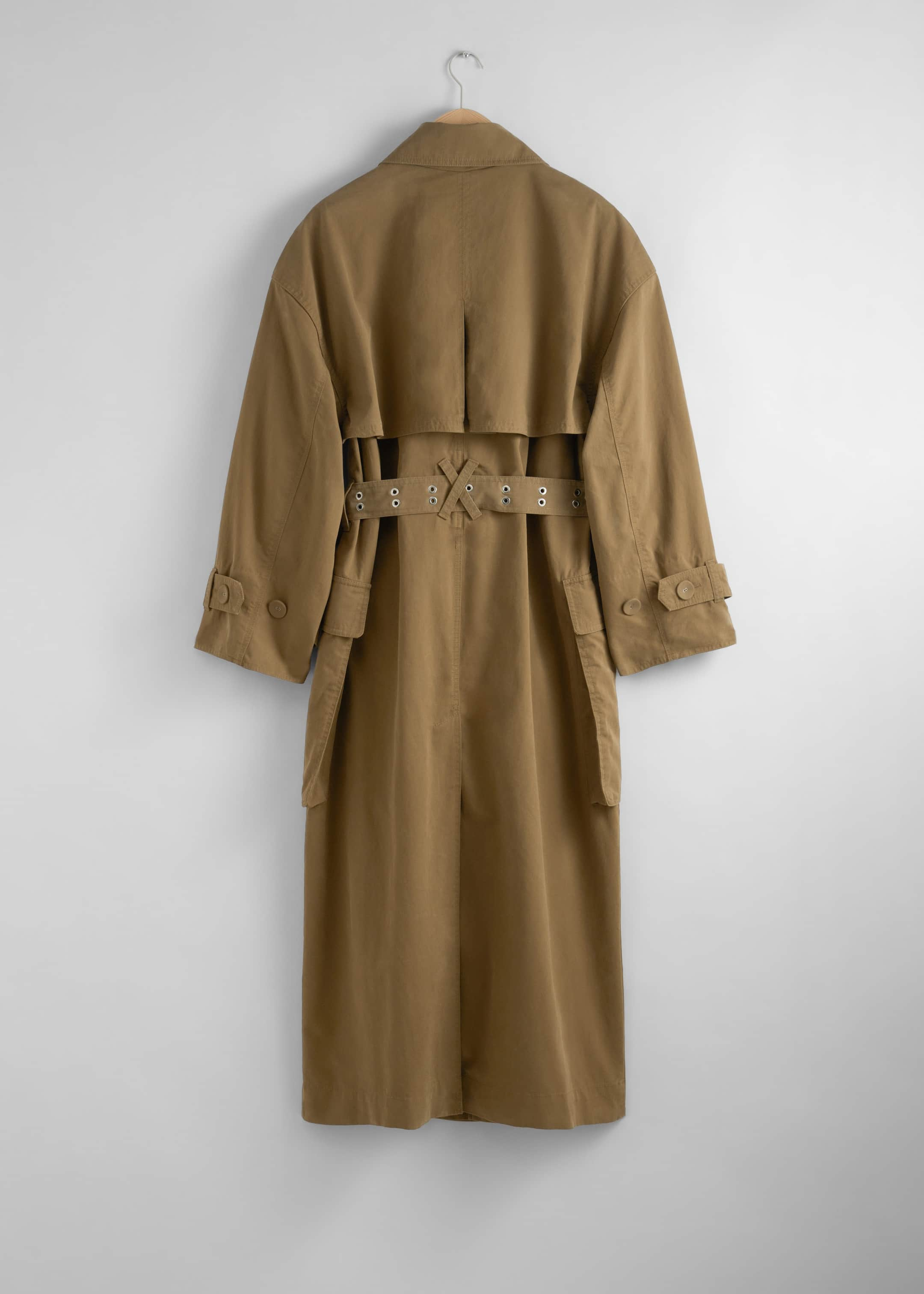 Flap-Pocket Trench Coat - Dark Beige - Still Life