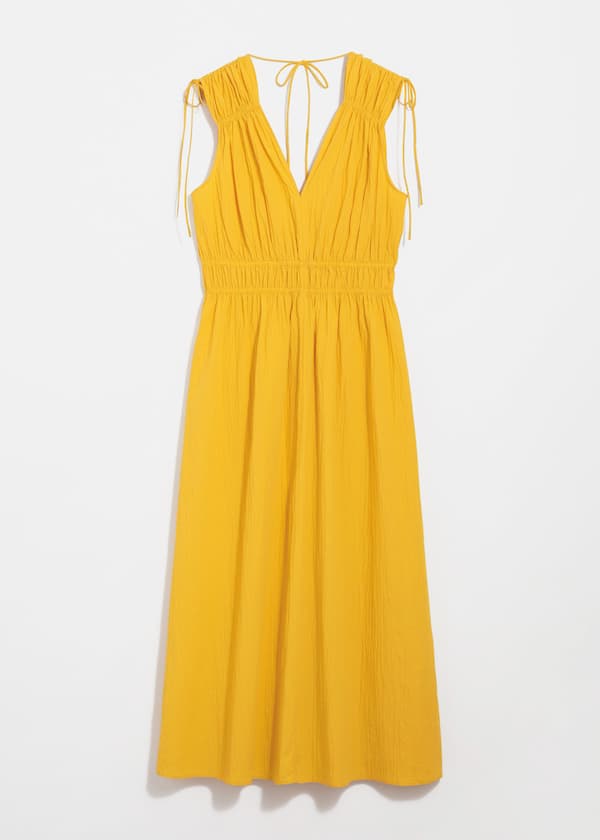 Tie-Detailed Midi Dress