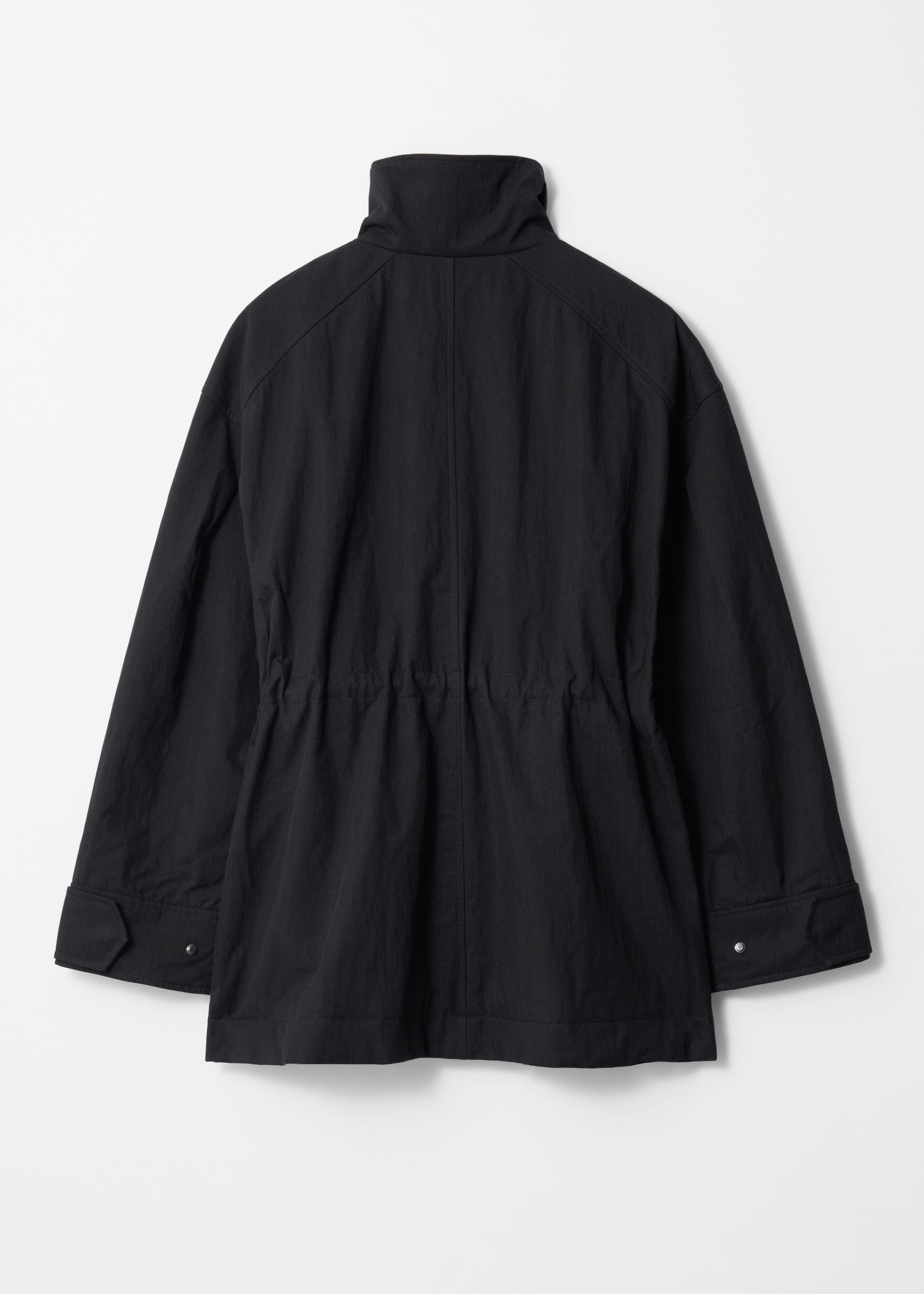 Drawstring Waist Jacket - Black - Still Life