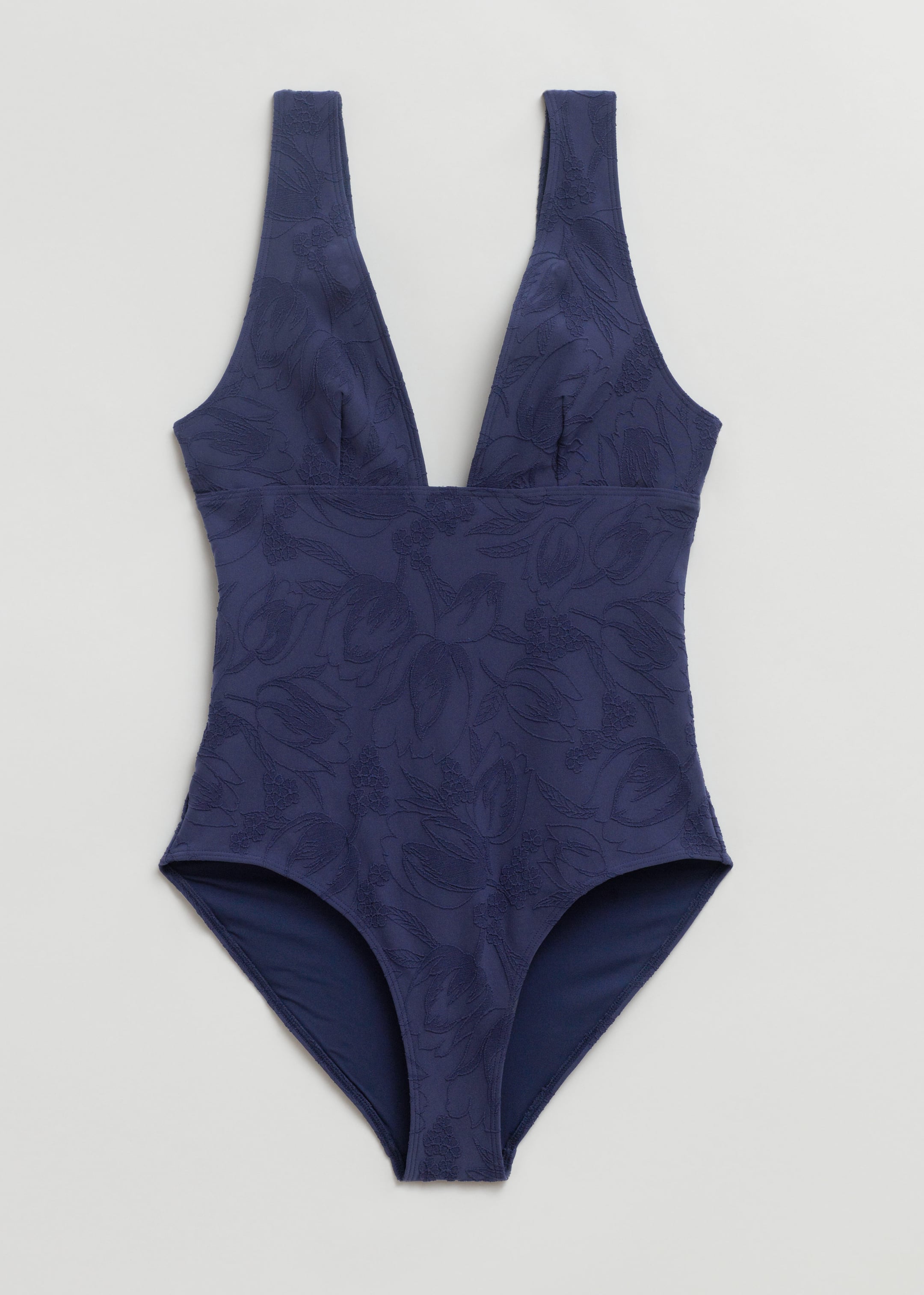 Image of Maillot de bain texturé décolleté plongeant tulipe