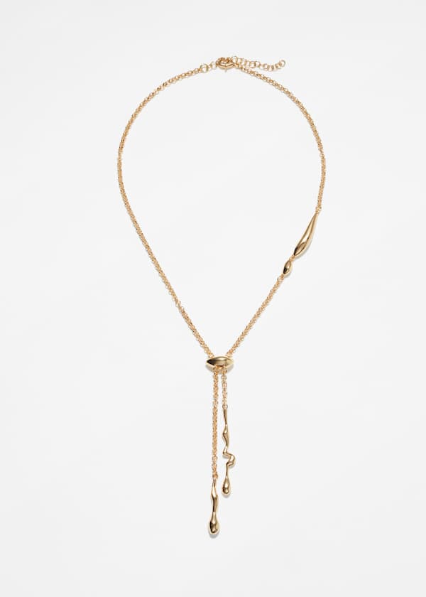 Drop Bead Lariat Necklace
