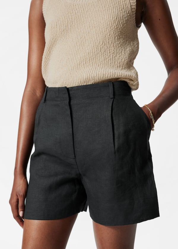 Tailored Linen Shorts
