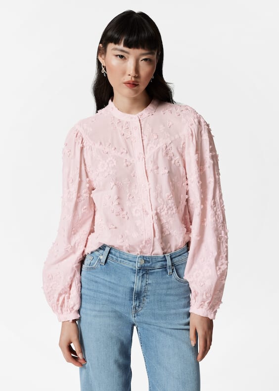 Puff-Sleeve Blouse