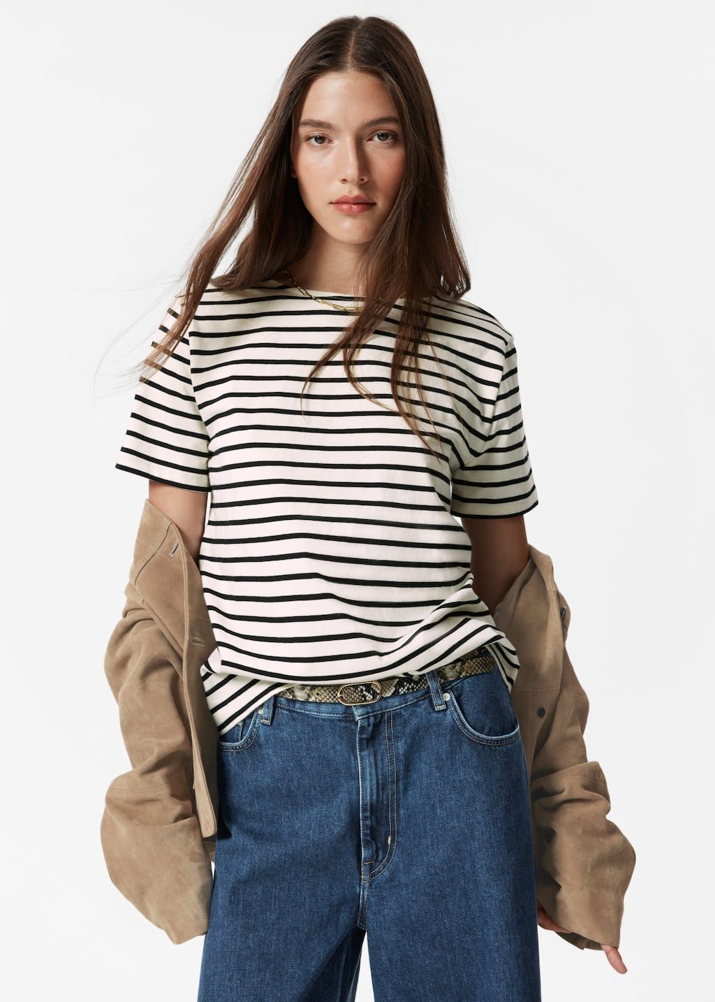 Striped T-Shirt - Black/White Striped - Tops & T-shirts
