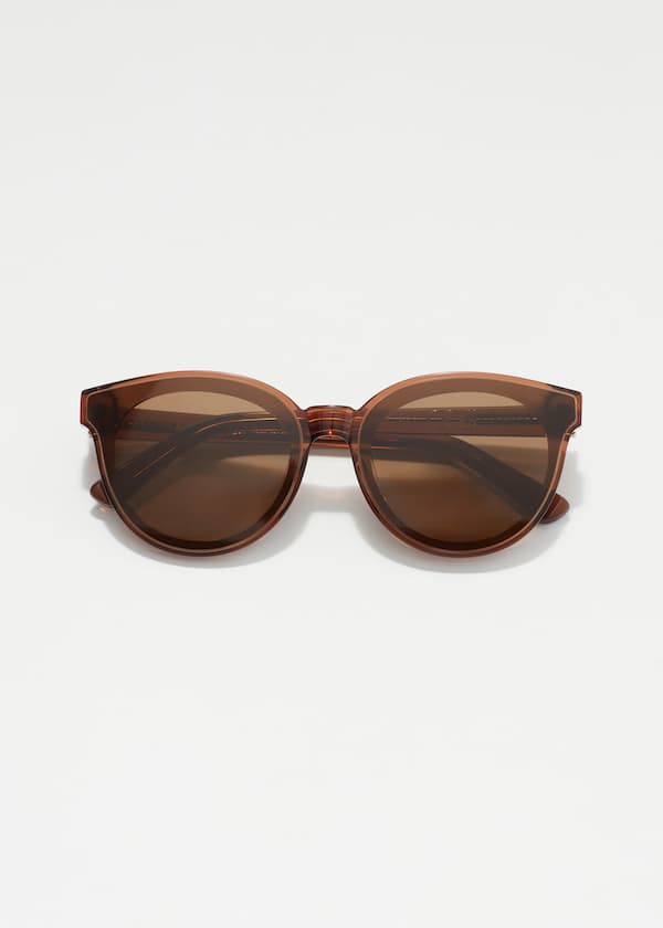 Round-Frame Acetate Sunglasses