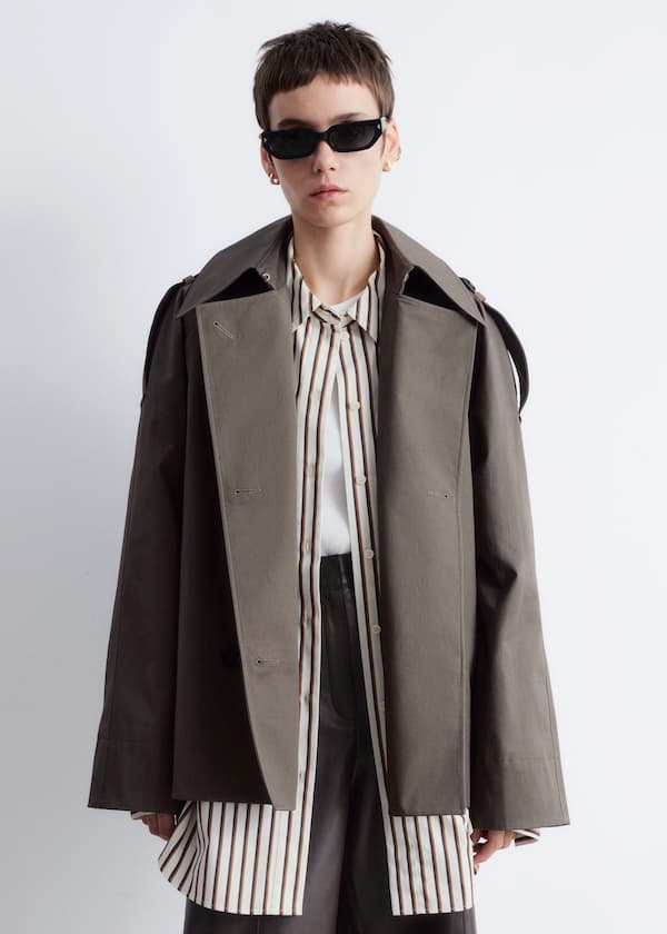 Double-Breasted Trench Jacket