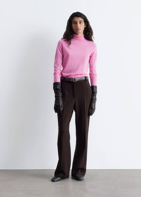 Wide Press-Crease Trousers