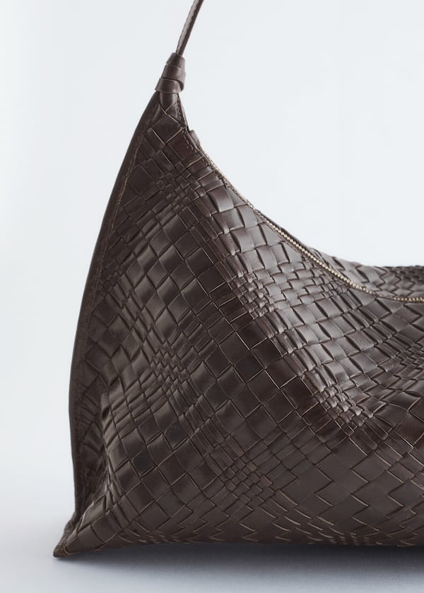Interwoven Leather Tote Bag