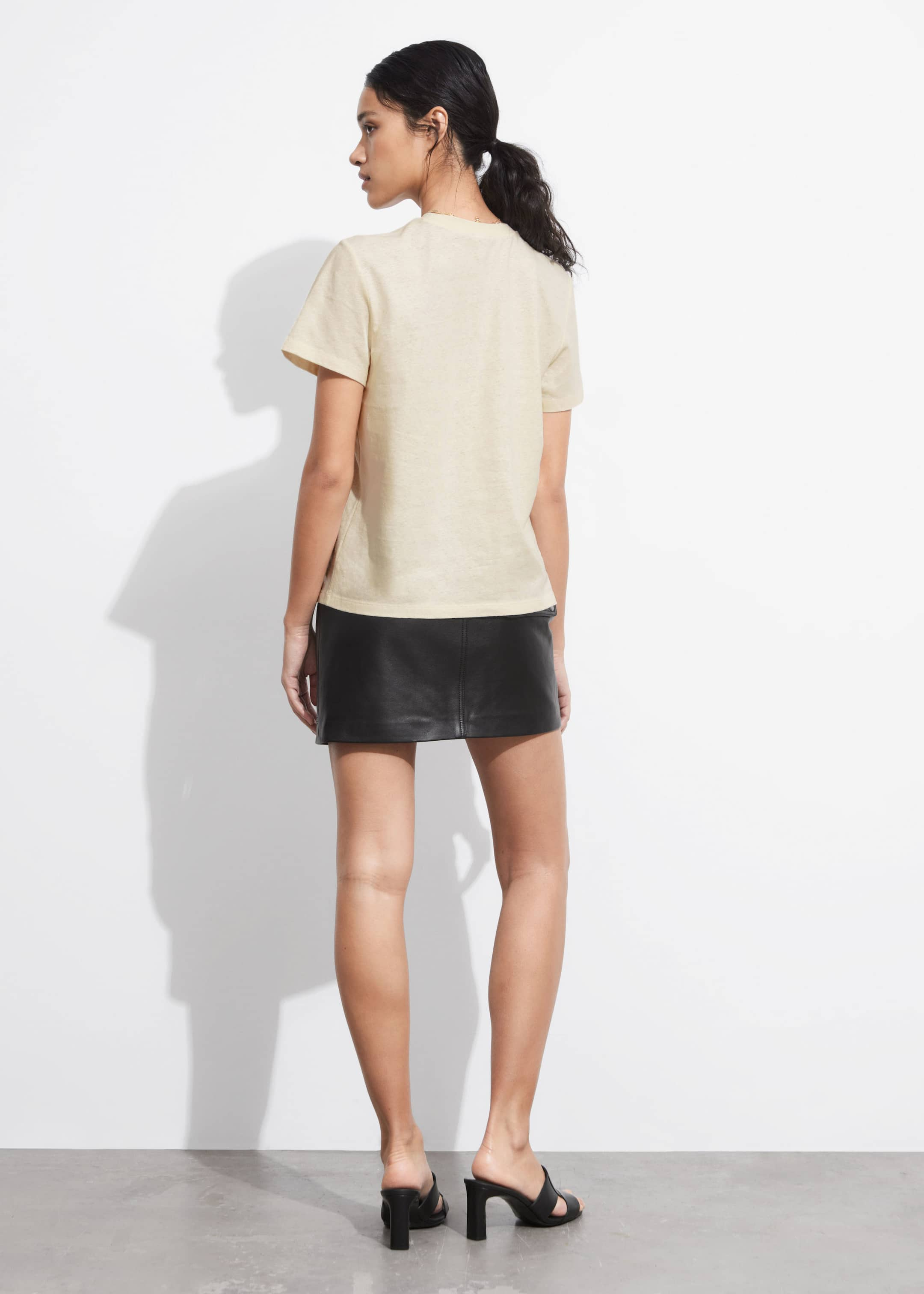 Linen-Blend T-Shirt - Cream - Lookbook