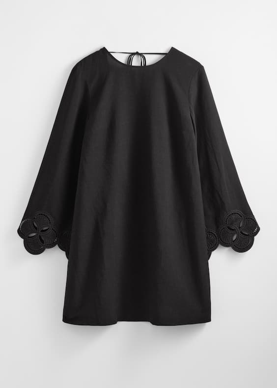 Wide-Sleeve Mini Dress
