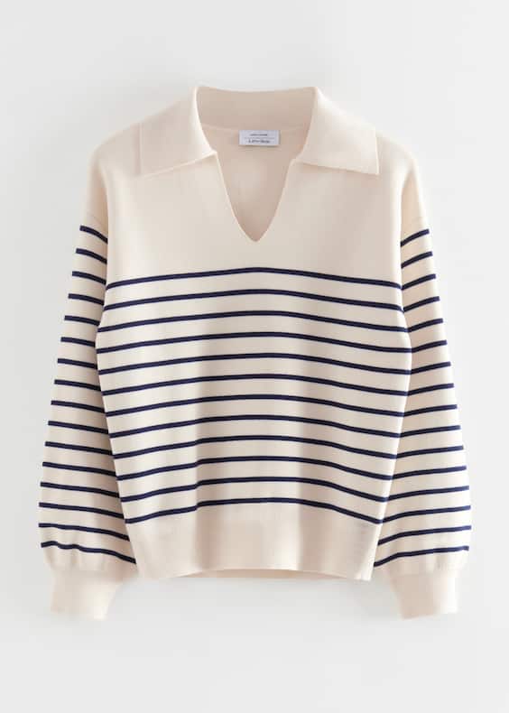 Relaxed Collared Sweater