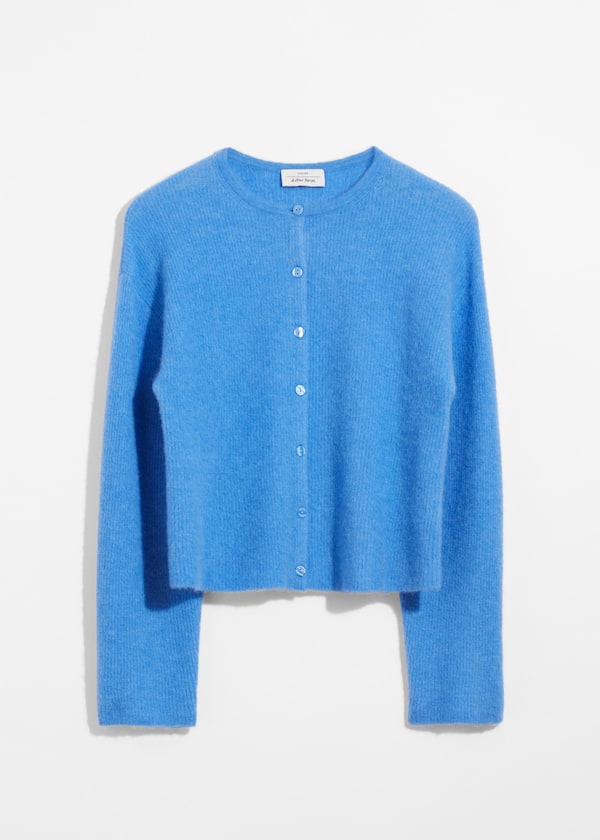 Alpaca-Blend Knitted Cardigan