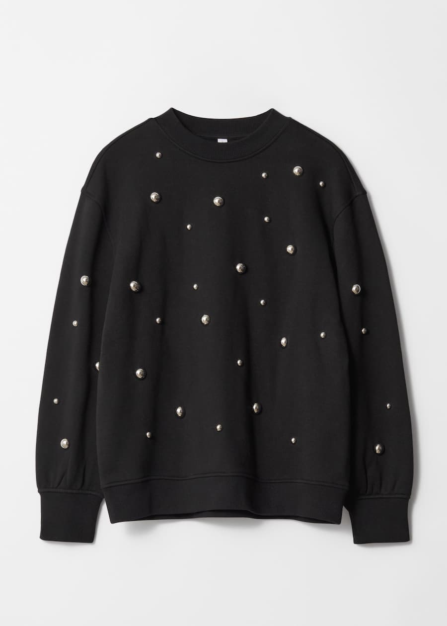 Studded Cotton Sweatshirt