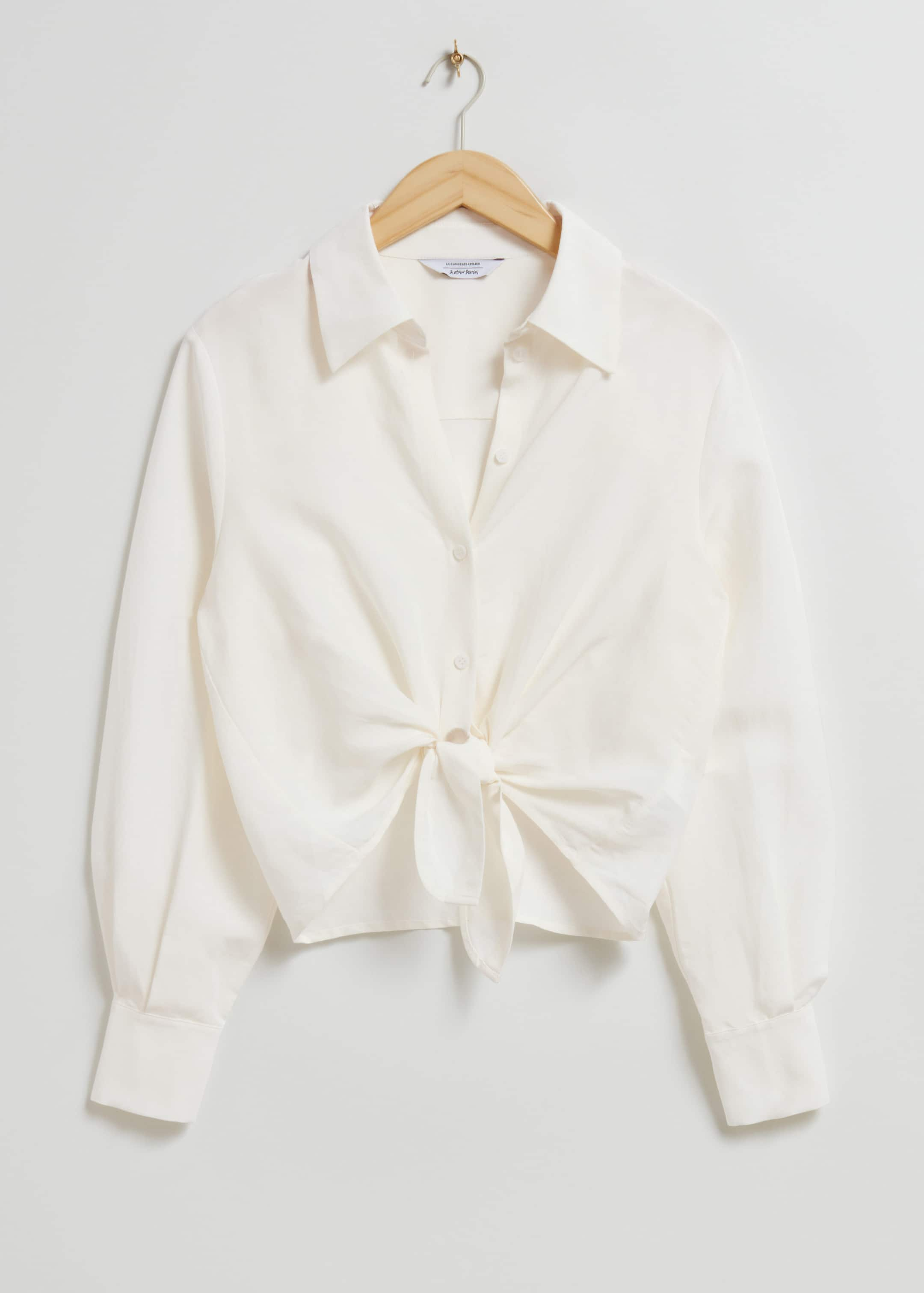 Tie Knot Shirt - White - Still Life