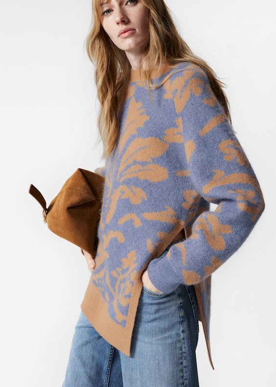 Asymmetric Jacquard Jumper