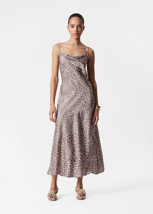 Satin Slip Midi Dress