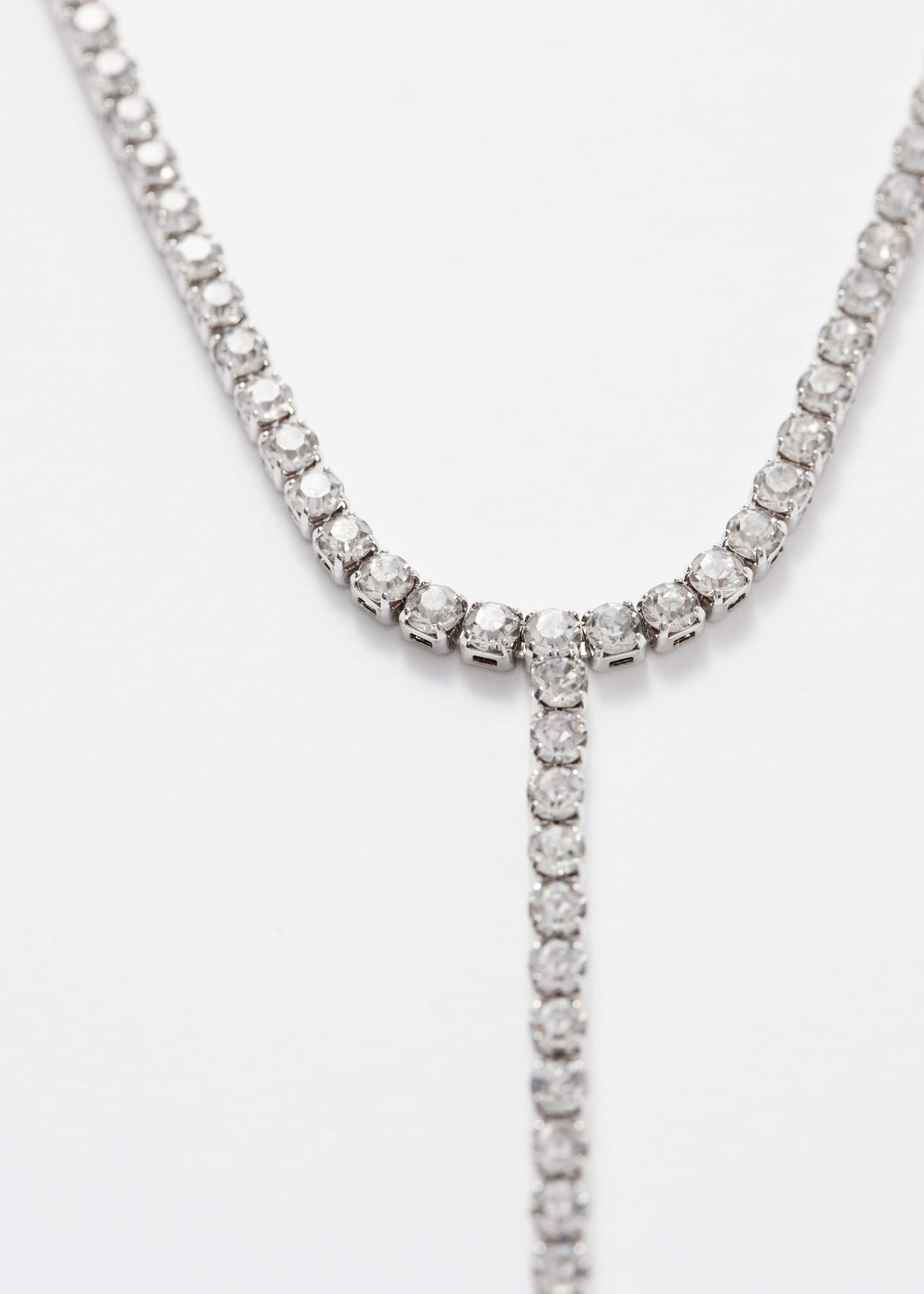 Lariat Rhinestone Necklace - {{variantName}} - Descriptive Detail