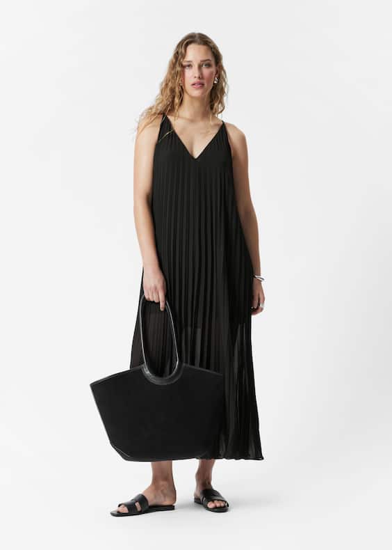Pleated Maxi Dress