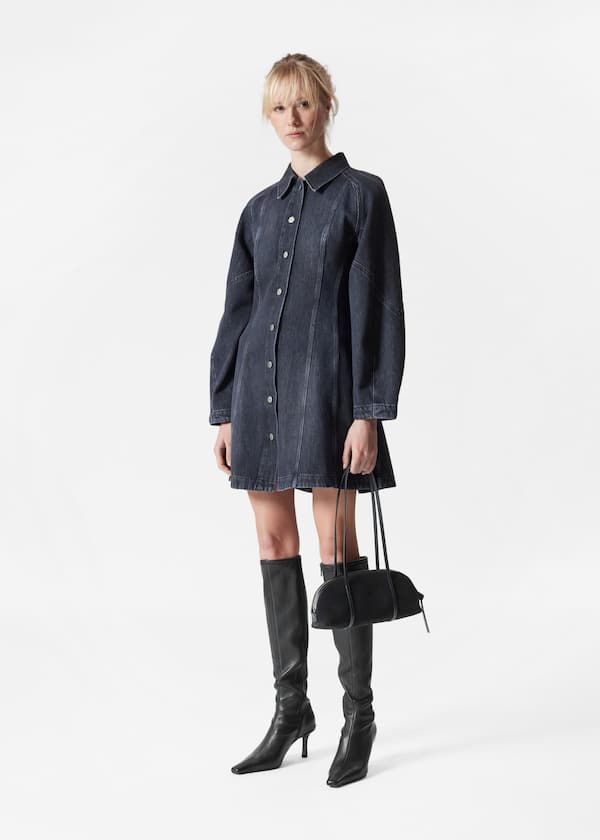 Denim Shirt Mini Dress