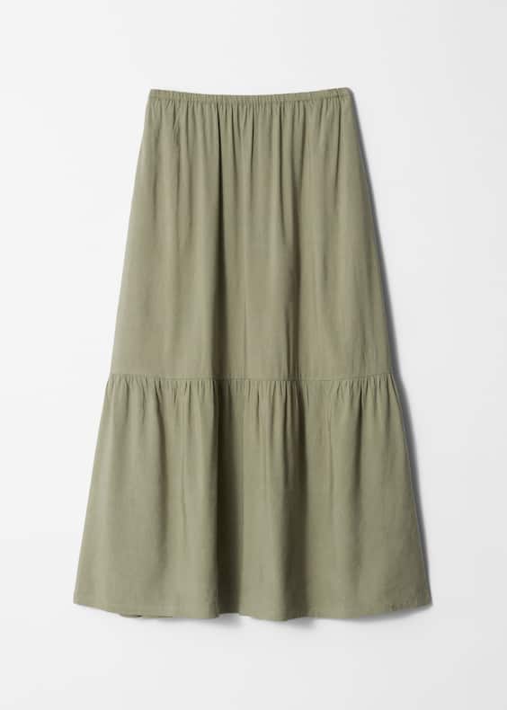 Tiered Midi Skirt
