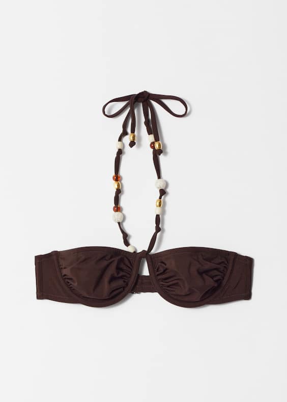 Beaded Balconette Bikini Top