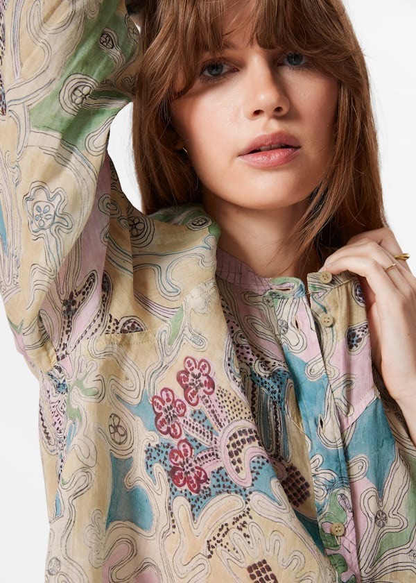 Puff-Sleeve Blouse