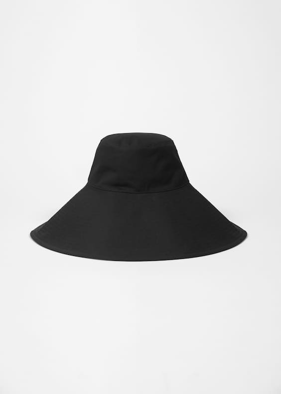Wide-Brim Cotton Sun Hat