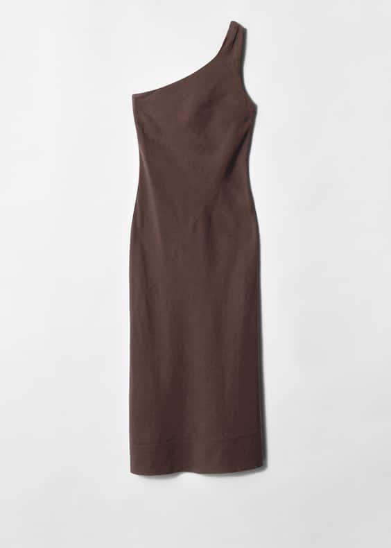 One-Shoulder Midi Dress