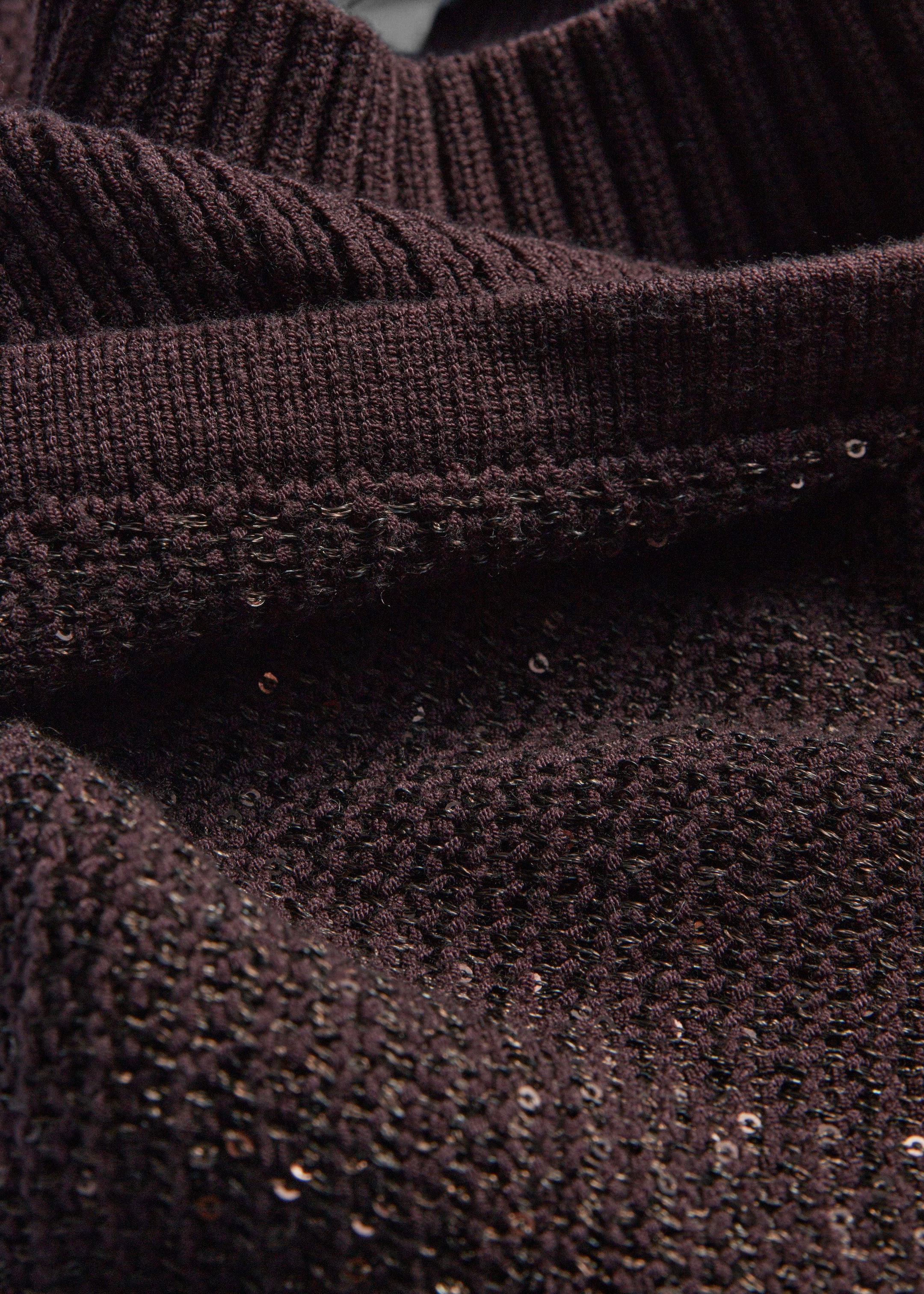 Metallic Knitted Hoodie - {{variantName}} - Descriptive Detail