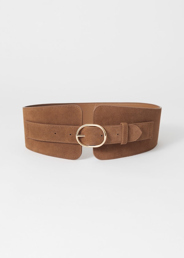 Wide Suede Waist Belt