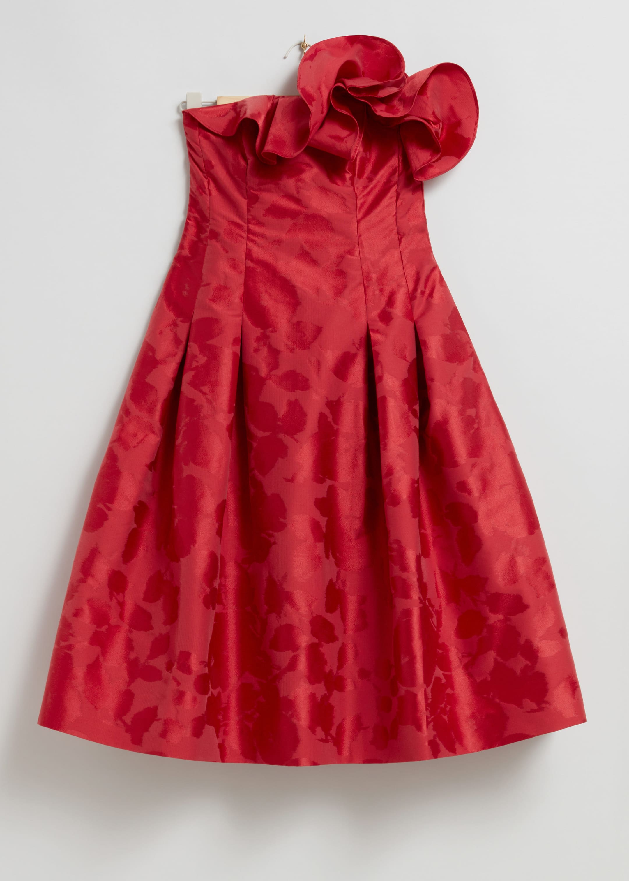 Sleeveless Ruffled Midi Dress - Red - Still Life