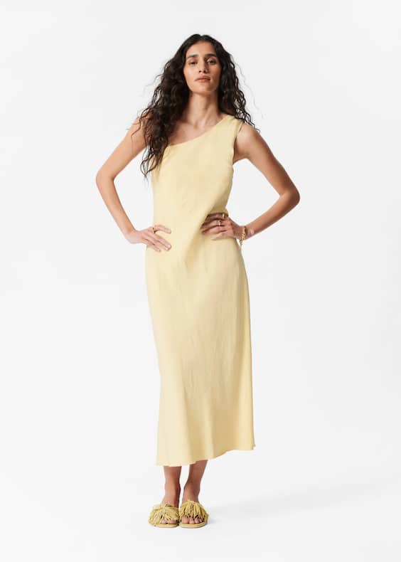 One-Shoulder Midi Dress