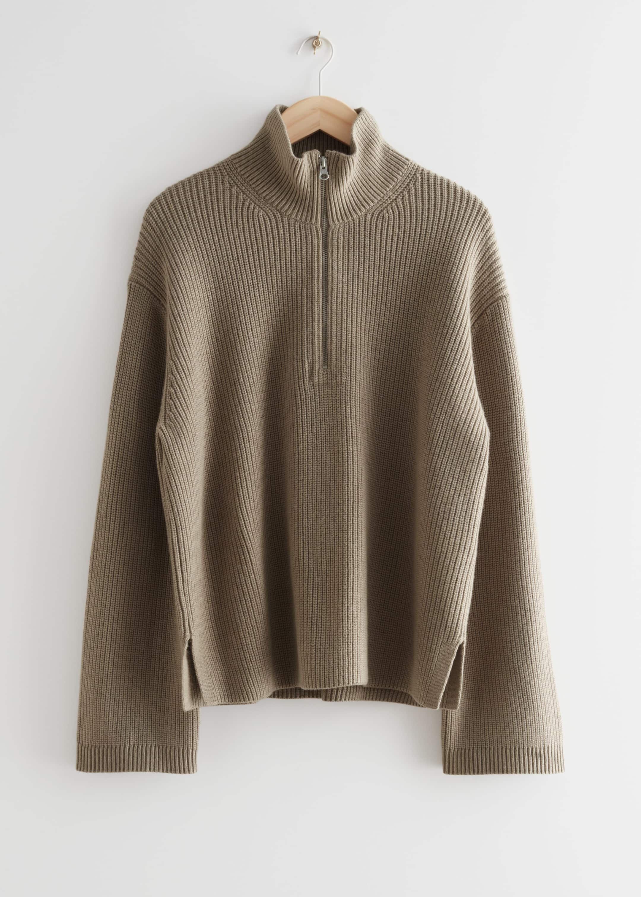 Half-Zip Sweater - Blue/Cream - Still Life