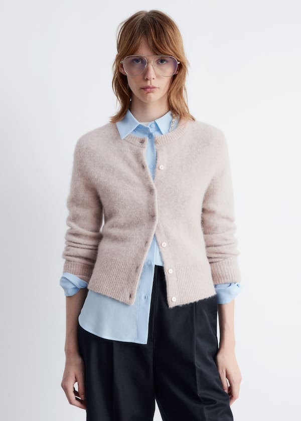 Alpaca-Blend Knit Cardigan