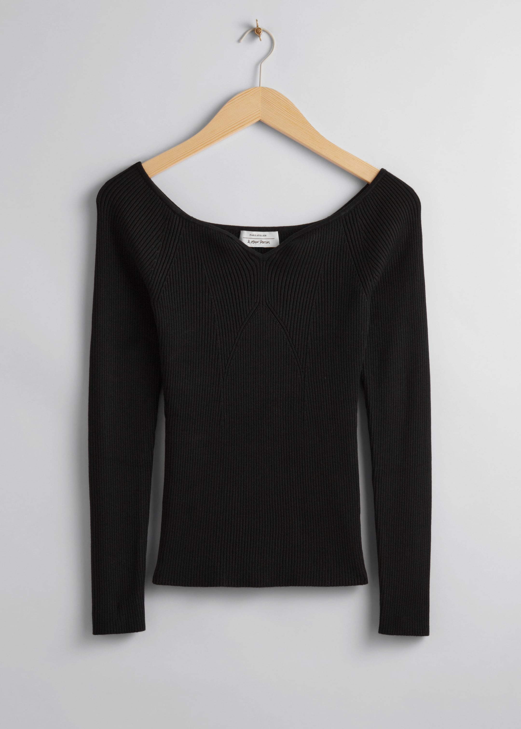 Slim Off-Shoulder Top - Black - Still Life